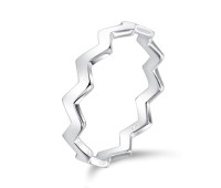 Serrated Designed Silver Ring NSR-4061